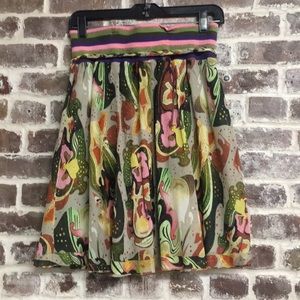Oilily size small/ 36 cotton and silk skirt